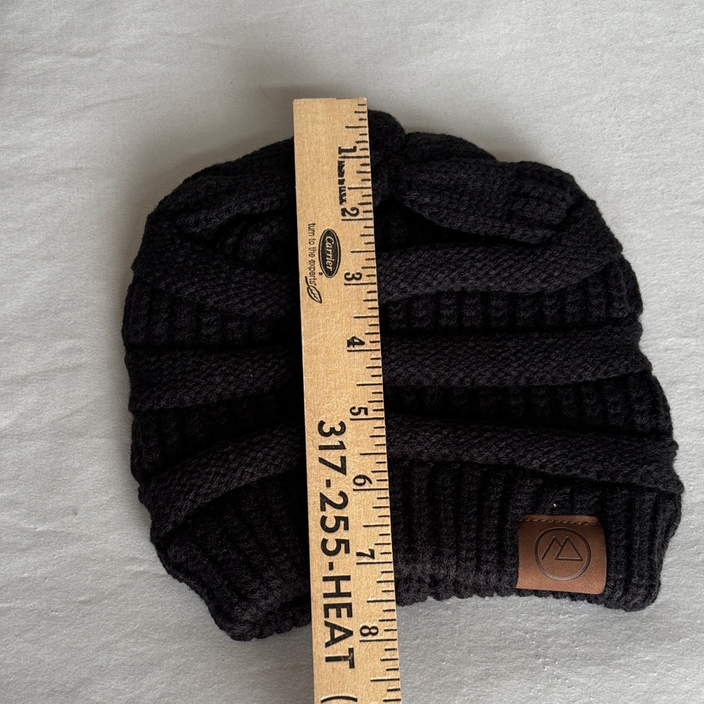 American Trends Slouchy Knit Beanie Winter Hat Black One Size NWOT - Picture 3 of 6